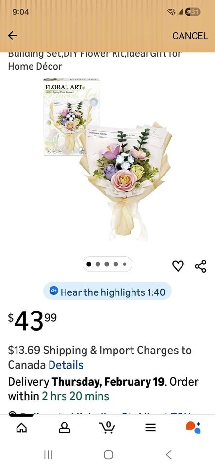 FLORAL ART ROKR Spring Time Bouquet DIY Flower Building Kit - photo 2