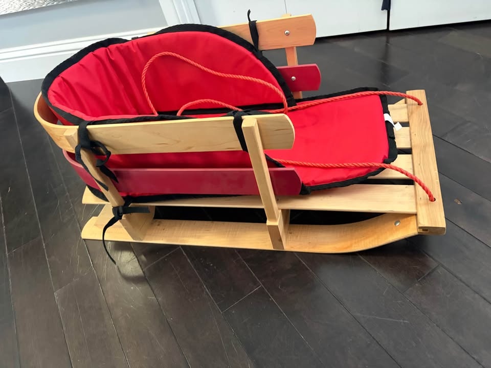Wooden Sled/Sleigh with Padding - photo 2