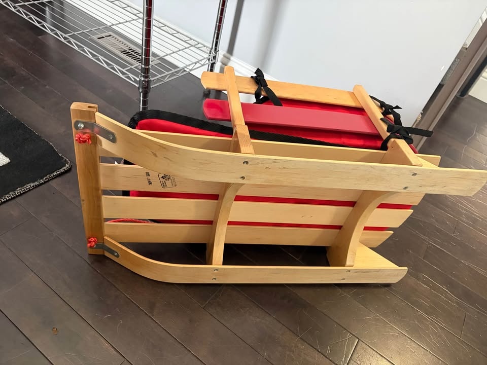 Wooden Sled/Sleigh with Padding - photo 3