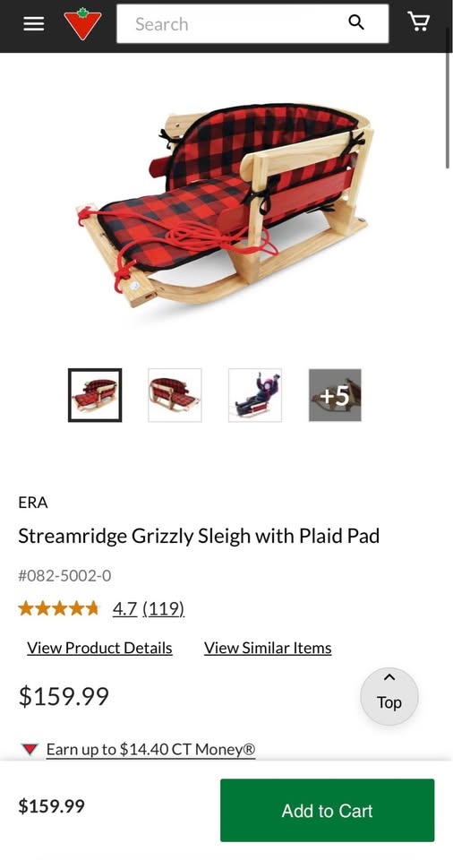 Wooden Sled/Sleigh with Padding - photo 4