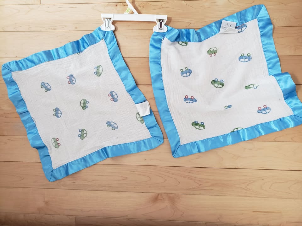 New Aden + Anais Blue Green Car Issie Baby Security Blankets - photo 2