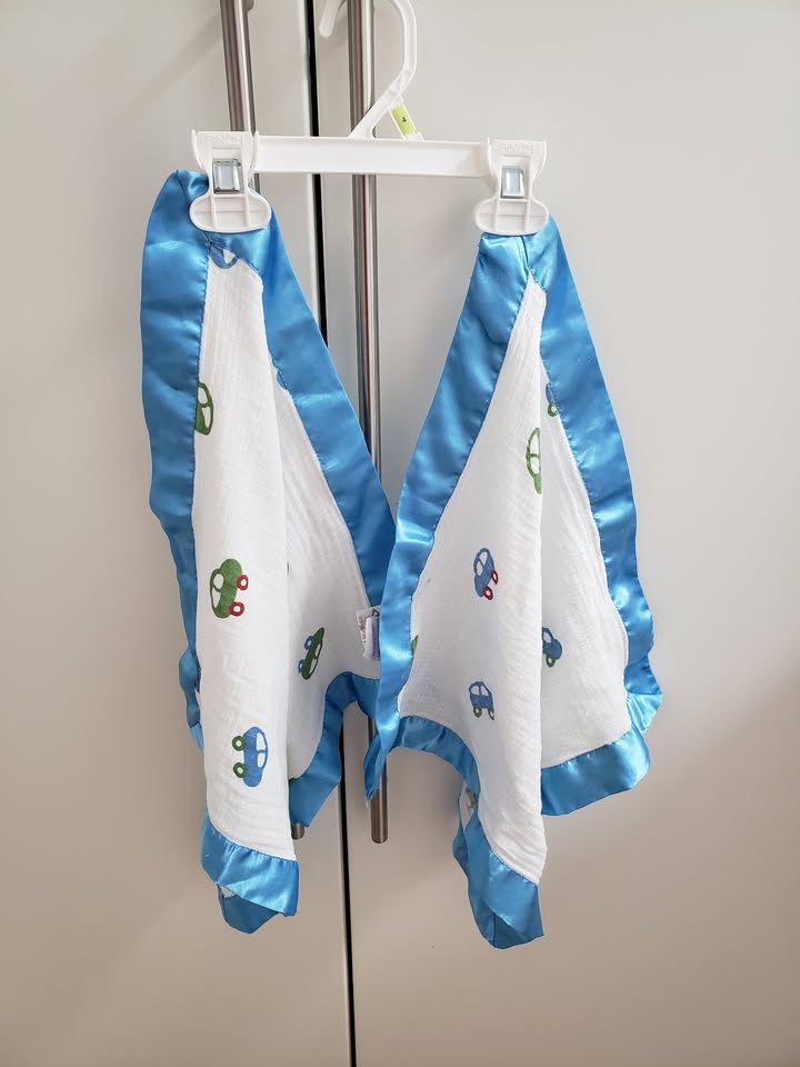New Aden + Anais Blue Green Car Issie Baby Security Blankets - photo 3