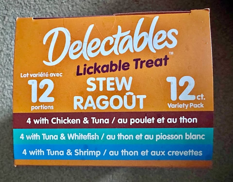 Brand new Delectables lickable cat treat stew