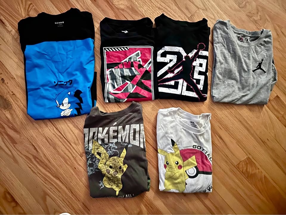Boys T-shirts - Sonic, Pokemon, N J