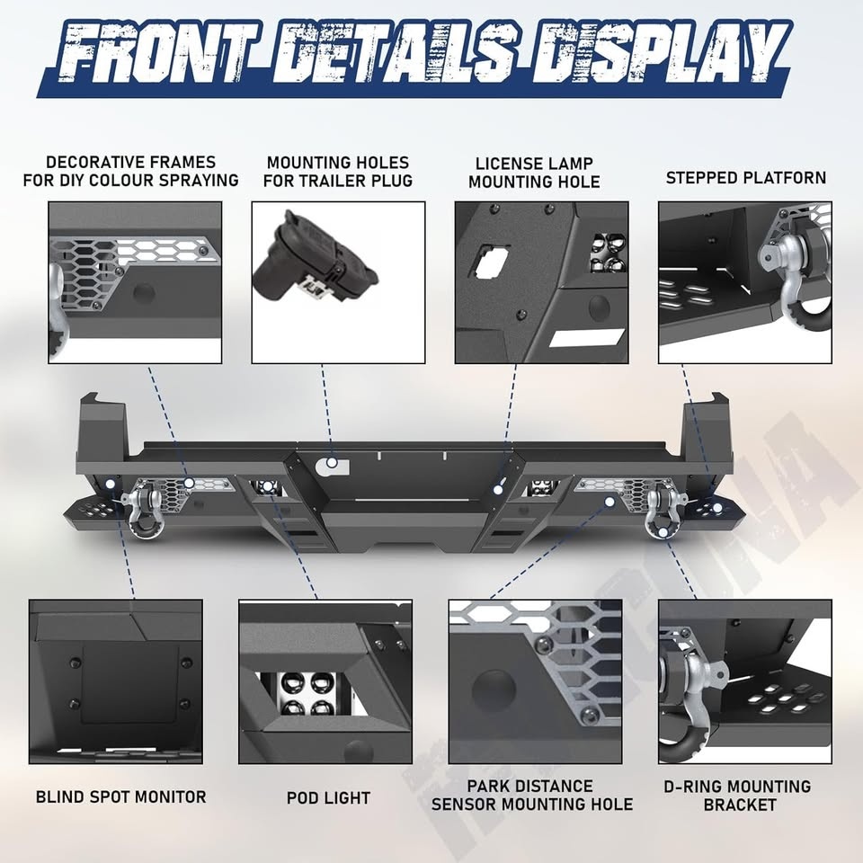 2024 Toyota Tacoma Heavy Duty Steel Back Bumper - photo 5