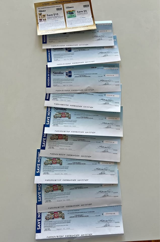 Similac Cheques and Enfamil Coupons