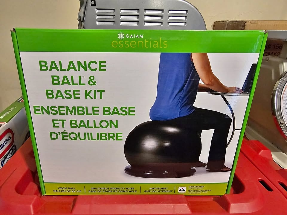 Gaiam Essentials Balance Ball & Base Kit