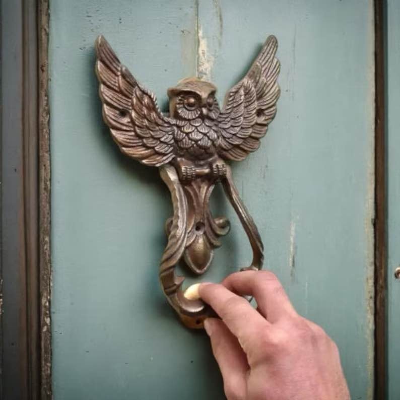 New Owl Cast Iron Door Knocker - photo 4