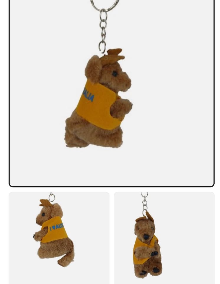 Vintage 1980's I Love Australia Kangaroo Joey Plush Keychain - photo 2