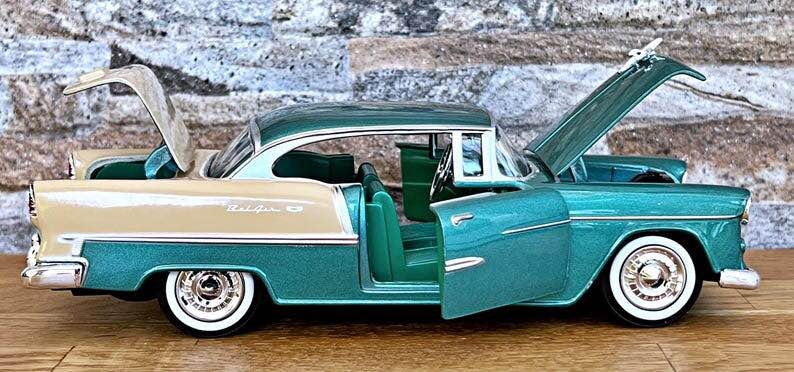 1955 Chevy Bel Air Model Car - 1:24 Scale Diecast - photo 5