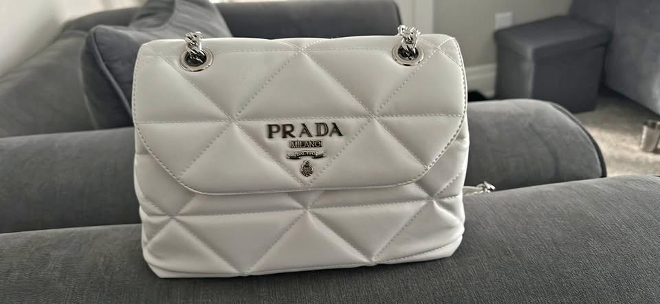 White Prada Leather Purse
