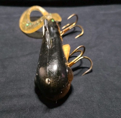 17" Mag Super D Soft Swimbait - Black/Gold/Yellow - Muskie - photo 3