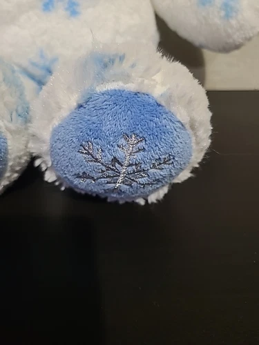 Build A Bear Christmas Holiday Plush White Blue Snowflake Print - photo 4
