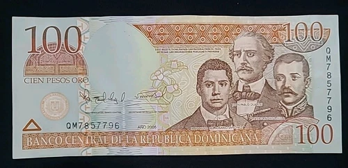 Dominican Republic 2006 100 Pesos Oro Banknote PK #177a