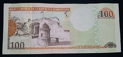 Dominican Republic 2006 100 Pesos Oro Banknote PK #177a - photo 2