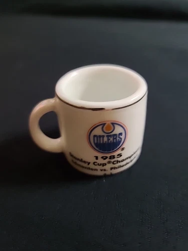 NHL MINIATURE MINI COFFEE CUP MUG -Edmonton Oilers - 1 1/2" - photo 2
