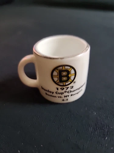 NHL MINIATURE MINI COFFEE CUP MUG -Boston Bruins - 1 1/2"