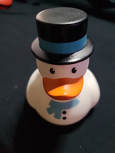 2023 Christmas White Rubber Duck With Blue Scarf