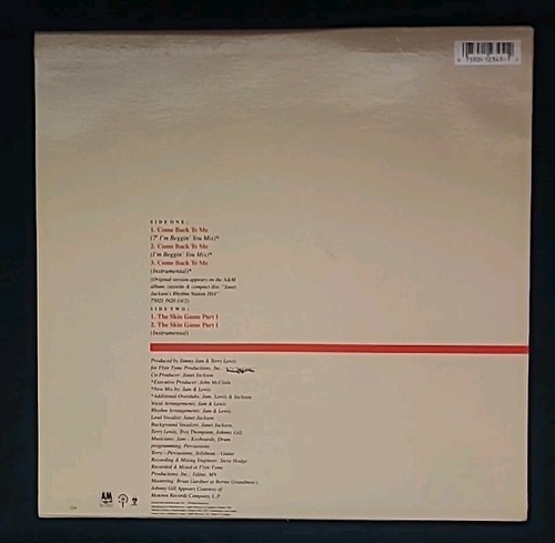 Janet Jackson Come Back To Me 1989 Vinyl LP Single Promo - photo 2
