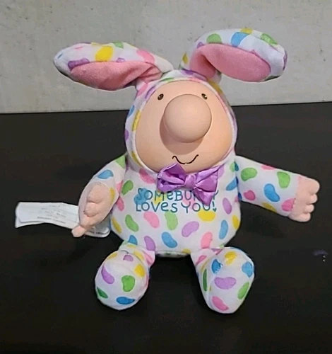 Vintage Ziggy Easter Bunny Plush with Rubber Head 7"