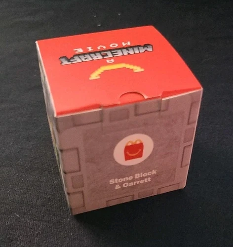 Minecraft McDonald's 2025 Stone Block & Gerrett Toy Grey