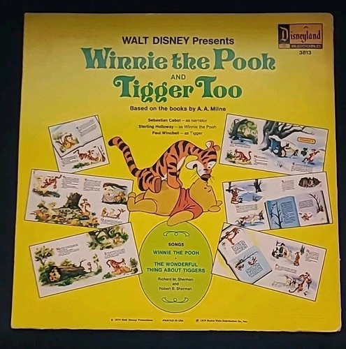 Winnie the Pooh and Tigger Too Vinyl Record VINTAGE 1974 - photo 2