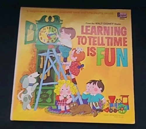 Vintage Disney Learning to Tell Time LP Vinyl Record