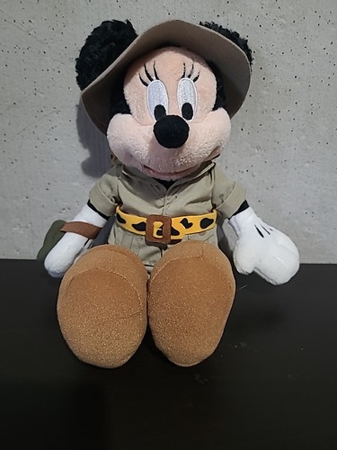 DISNEY PARK 11" SAFARI MINNIE MOUSE BEAN BAG PLUSH