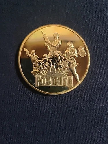 Very Rare Fortnite Gold Coin Sony PlayStation Medal Token Medall
