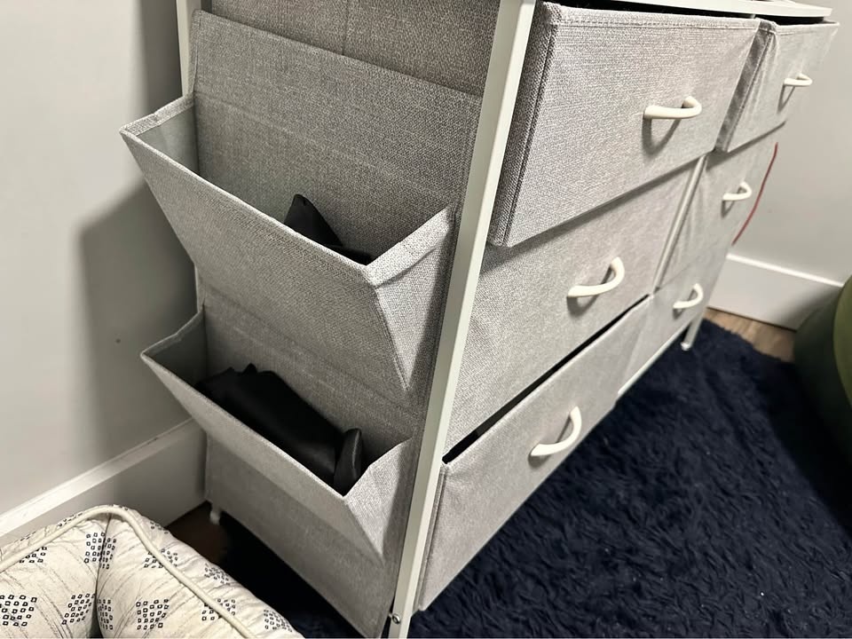 Moving Sale! Gray Fabric 6-Drawer Dresser - photo 5