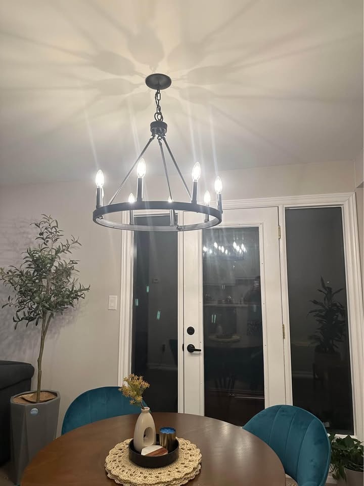 Modern Farmhouse Black 6-Light Chandelier - photo 2