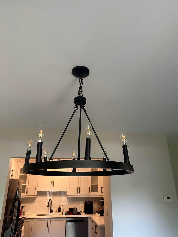 Modern Farmhouse Black 6-Light Chandelier - photo 3