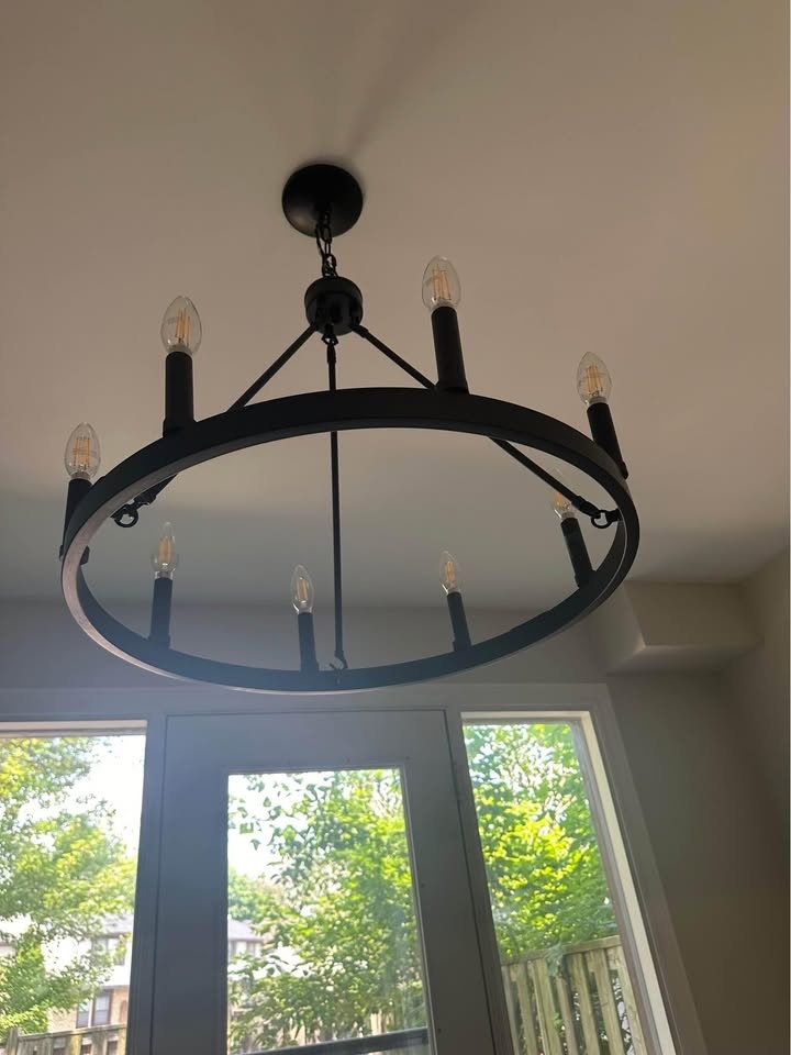 Modern Farmhouse Black 6-Light Chandelier - photo 4