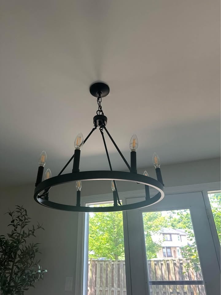 Modern Farmhouse Black 6-Light Chandelier - photo 5
