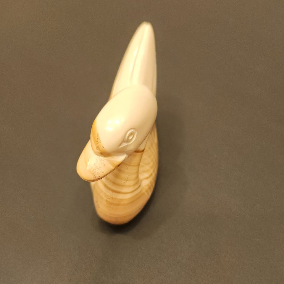 Polished Stone Duck Detailed, Carved, Decorative - photo 2