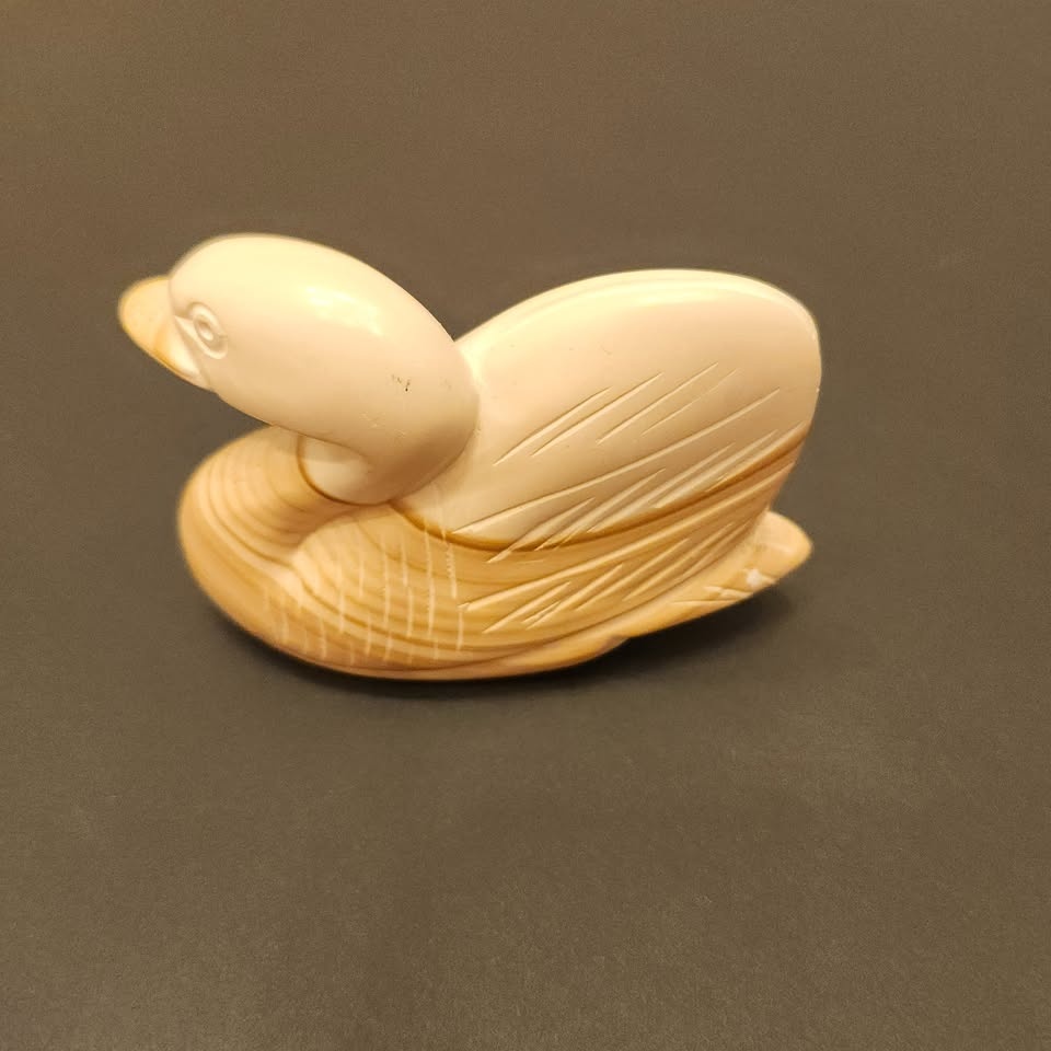 Polished Stone Duck Detailed, Carved, Decorative - photo 3