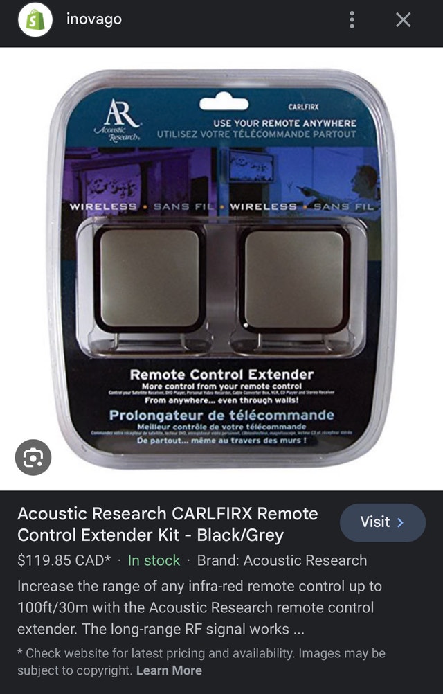 Acoustic Research Remote Control Extender