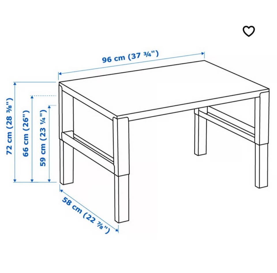 IKEA PÅHL White Adjustable Desk 96x58cm - photo 4