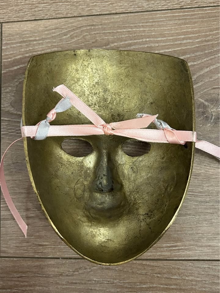 Vintage Enamel Brass Decorative Masks – Set of 2 Animal Motif Wa - photo 4