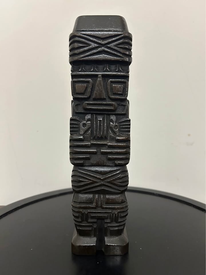 Vintage Hand-Carved Tiwanaku Monolith – Bolivia 1977 Andean Folk - photo 2