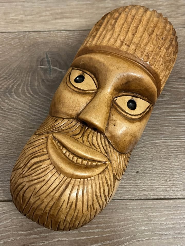 Hand-Carved Wooden Folk Masks - Signed Calgary Artist - photo 5