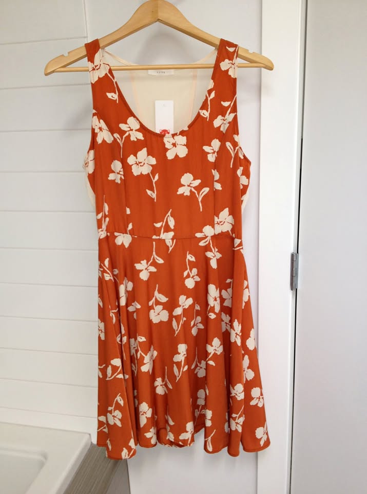Brand New Lush Orange Flower Dress - Purchased from Purr's