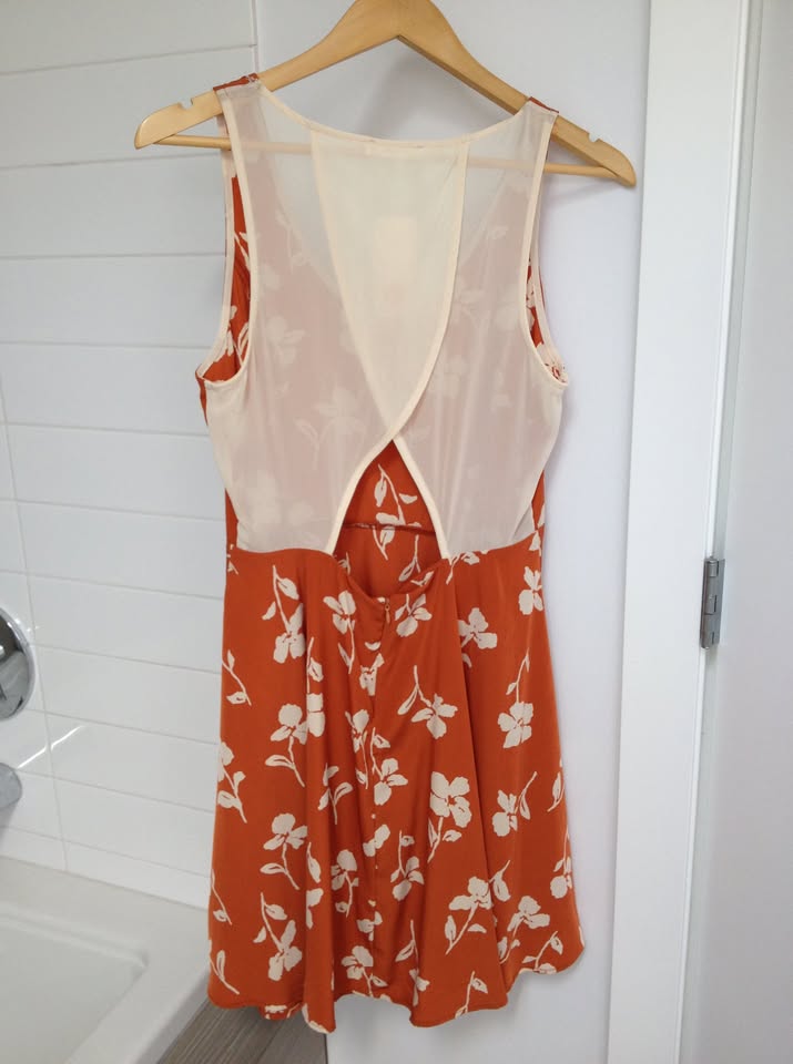 Brand New Lush Orange Flower Dress - Purchased from Purr's - photo 2