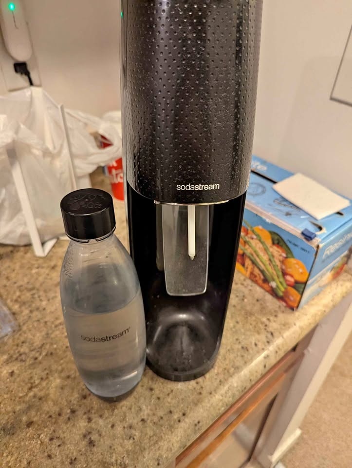 Soda stream with gas and bottle