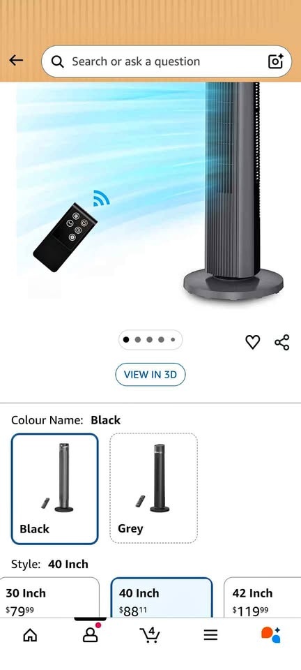 Tower fan