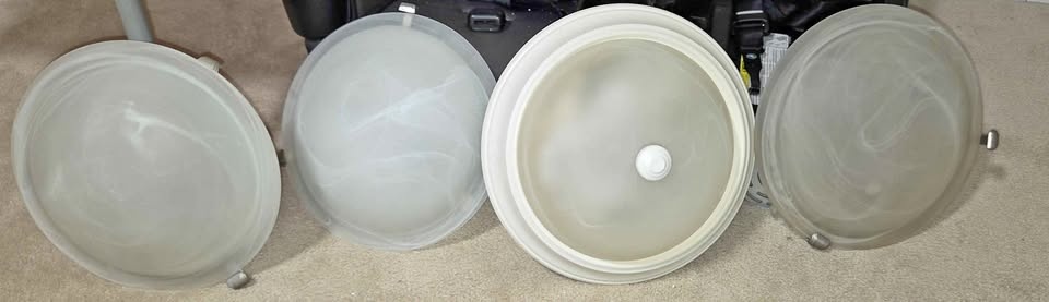 4 Ceiling Lights (2 Bulb Holders Each)