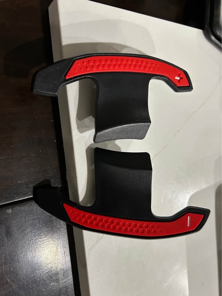 BMW Carbon Fibre Paddle Shifters Red Back - photo 2