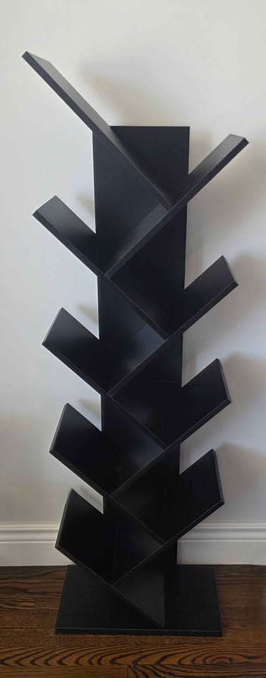 Modern Tree-Style Bookcase / Shelf – Black Finish - photo 2