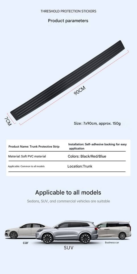 3D Rubberized Rear Bumper/Trunk Guard (Scratch-Resistant) - photo 4