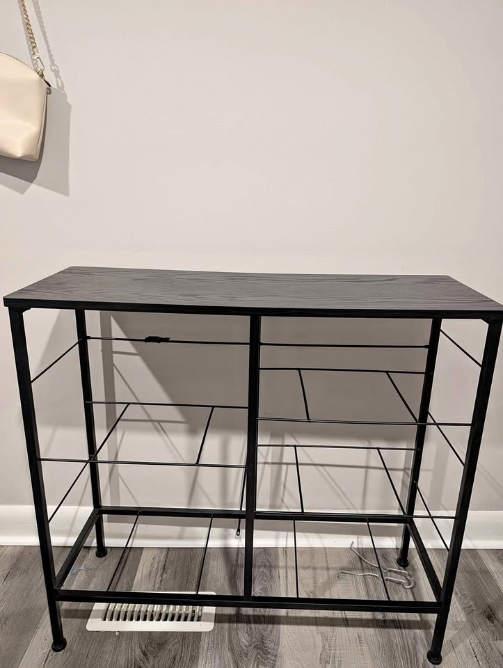 Black Console Table With 5 Shelves